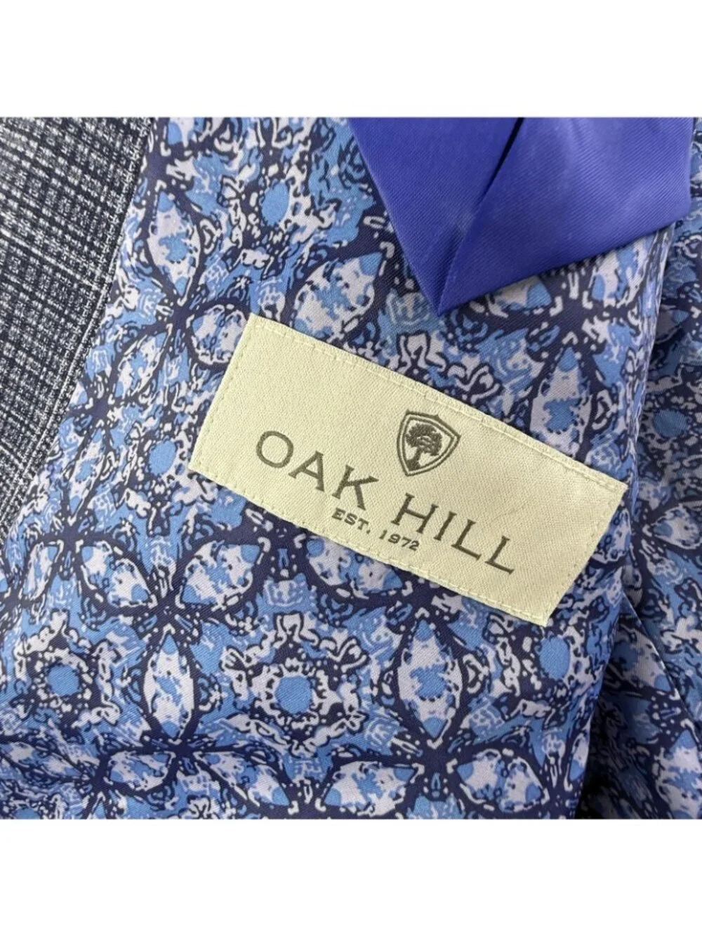 Oak Hill Blazer Mens 2XLT Blue Check Sport Coat Big & Tall Lined Jacket Business